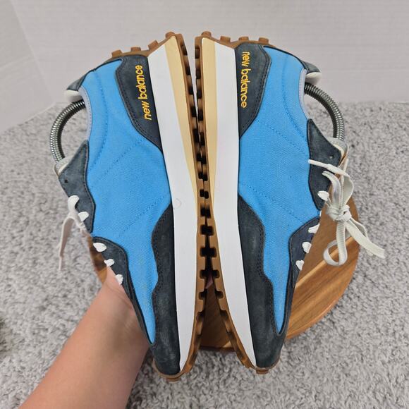New Balance 327 Sky Blue Natural Indigo Casual Daily Fashion Sneaker Mens 9.5 D - Picture 8 of 13